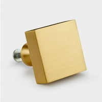 Гара 1- инча, четка с твърд месингов завършек златен квадрат декоративен тежък и издръжлив копче за шкаф