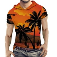 Njoeus летни мъжки ризи Мъжки тениски Нови мъжки 3D тениска за плаж