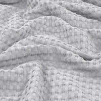Утопия спално бельо памучно вафлено одеяло GSM меко леко дишащо легло одеяло за крал с размер на всяко легло за целия сезон