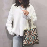 Чанта за пазаруване пролет лято изтъкано ръчно изработена чанта за пазаруване преносимо рамо изкуство малка прясна плетена чанта за момиче студентска съпруга