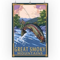 Национален парк Great Smoky Mountains, Тенеси, риболовна сцена на риболов