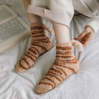 есенни дрехи за жени руно подарък меки размити чорапи чехли удобни топли зимни дамски домашен анимационен филм дебели чорапи b + един размер