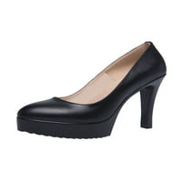Gomelly Ladies Stiletto токчета на висок ток Обувки Обувки Плъзгане на помпи Модни офис обувки Женски жени черни 7