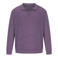 Мъжки ризи Levmjia с дълъг ръкав Продажба мъже ежедневни солидни цип пуловер кашмир модна блуза