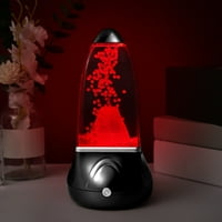Rnemite-Amo LED вулканова лампа, червена лава изригва, мини LED лампа с вулкан с водна водна вода, готин декор за домашен офис подарък за домашен декор и подаръци за мъже жени и деца