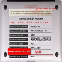 Kaishek for MacBook Pro S Case Издаден модел A2141, Пластмасов капак на твърдата черупка, QLXL0512