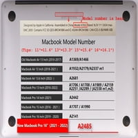 Kaishek Hard Case Cover само съвместим MacBook Pro 16 A + Black Keyboard Cover, Rose Series 0154