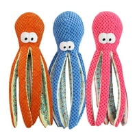 Rygai Plush Octopus кучешка играчка ухапване-устойчива тревожност Облекчаване на забавление скърцане плюшена играчка домашни любимци пълнена играчка за големи средни мал