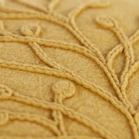 Homeroots жълт ботанически модел бродирана лумбална възглавница