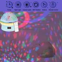 Звезден проектор Нощна светлина за деца, бебешка лампа с таймер с дистанционно управление, цветно въртящо