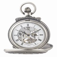 Charles-Hubert- Paris 3867-S Механичен джобен часовник- Античен хром