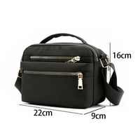 Платно Crossbody Телефон по чанта за жени Малка лека чанта за рамо много джобове водоустойчива найлонова портфейла за портфейл пътуване, черно ， G199016